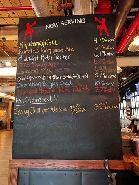 A list of the craft beer brewed by Battle Road