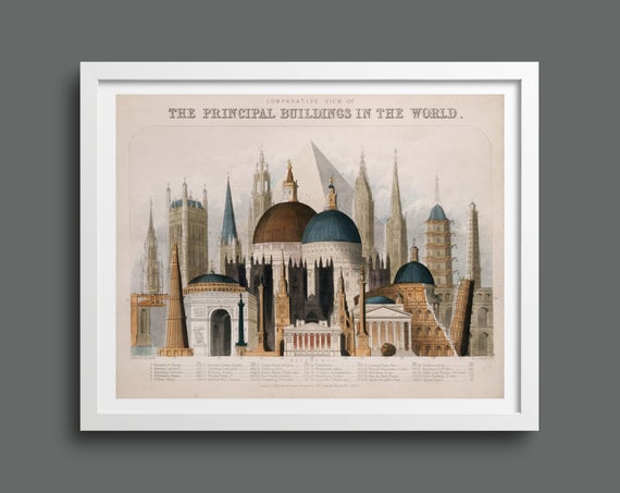 Comparative View of the Principal Buildings in the World by John Emslie 