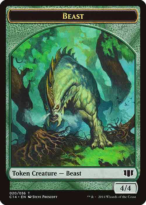 4/4 Green Beast Creature Token | MTG.onl Tokens