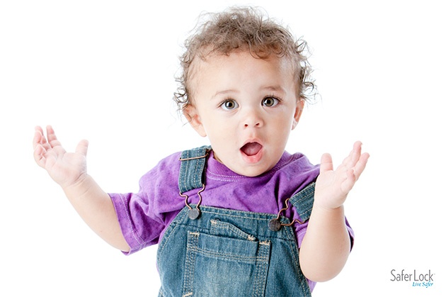 Image of a happy, energetic toddler.