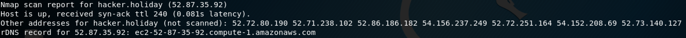 HackerOne - h1702 #HackerHoliday AWS load balancer nmap scan