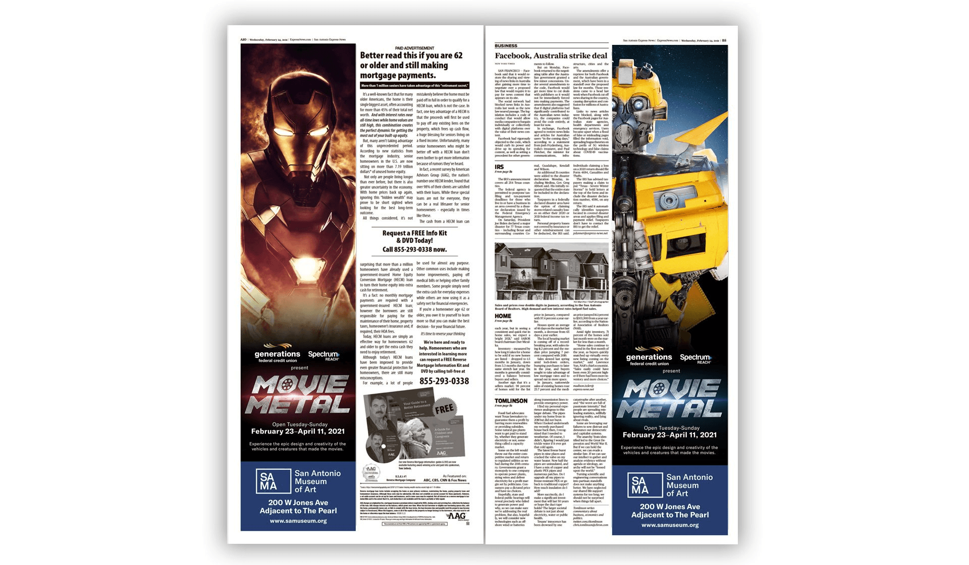 Movie Metal Exhibit Print Ads