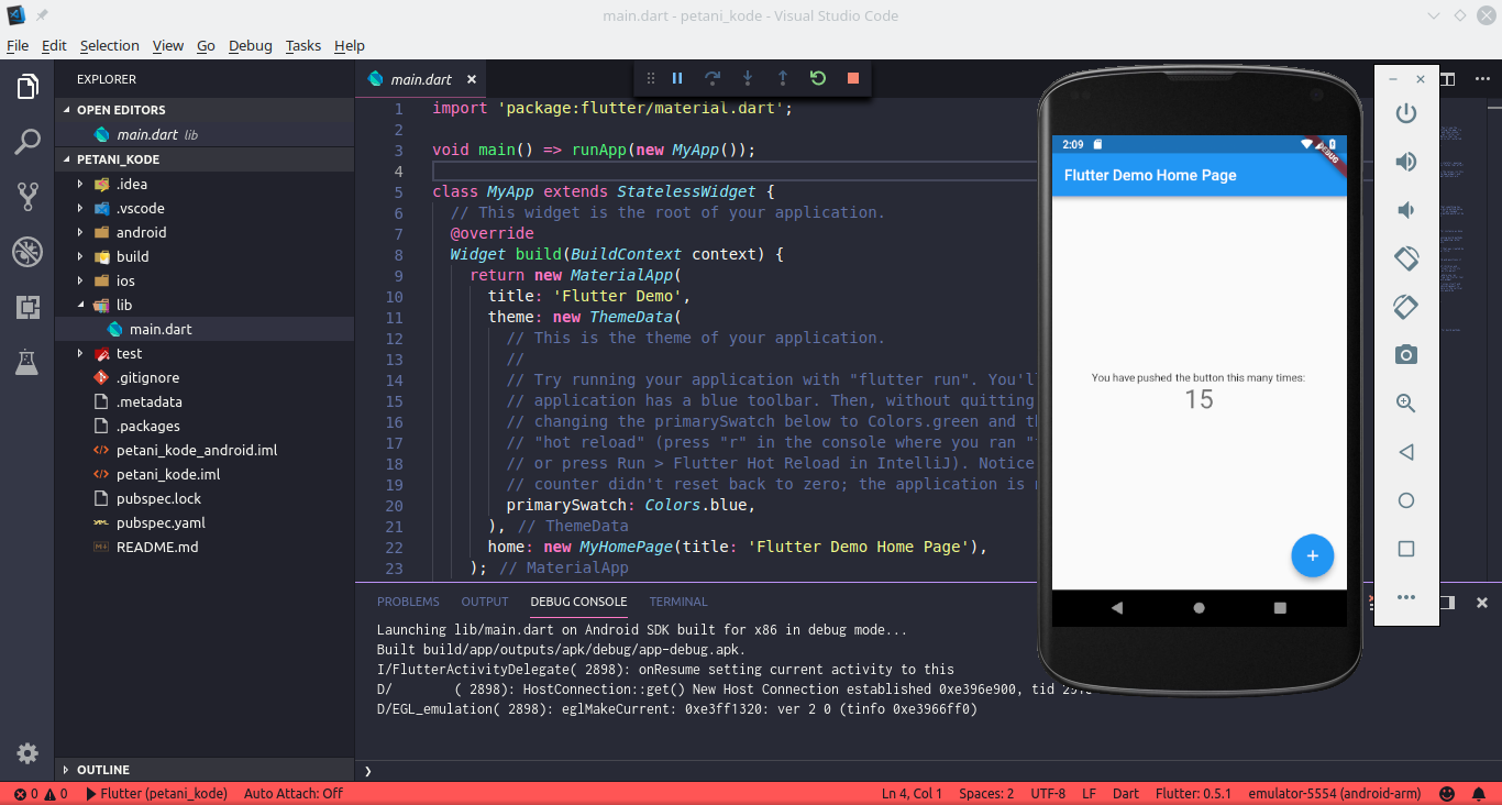 Tutorial Flutter 2 Cara  Menggunakan  Visual  Studio  Code  