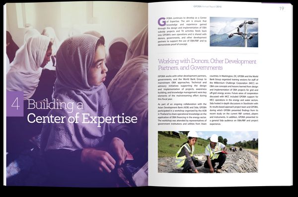 Annual report spread