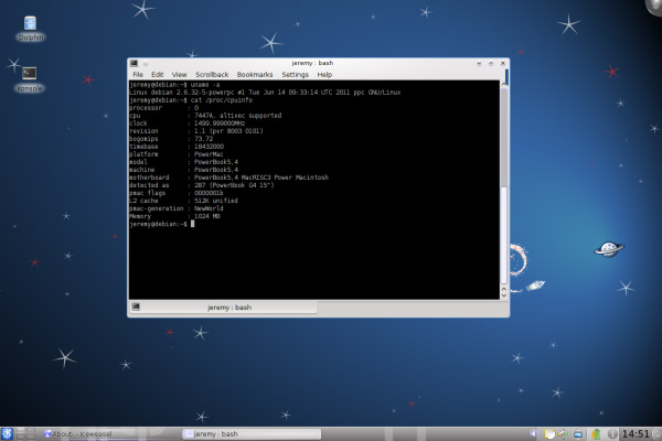 Debian on Mac Powerbook