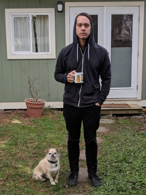 photo of Adam J Bragg and his amazingly cute dog Peanut