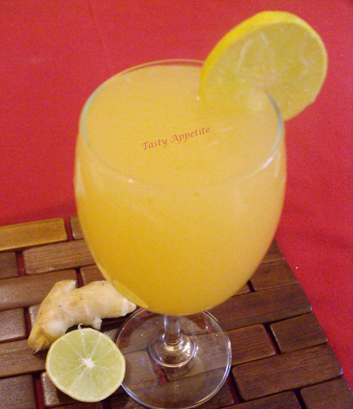 Ginger Lemon Juice Summer Juice Tasty Appetite