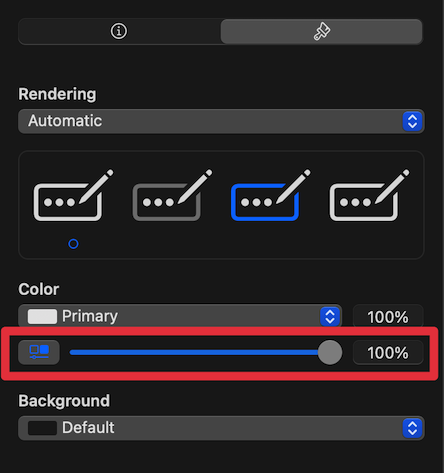 Activate variable color button and a slider to control the variable value.