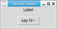 tkinter frame button