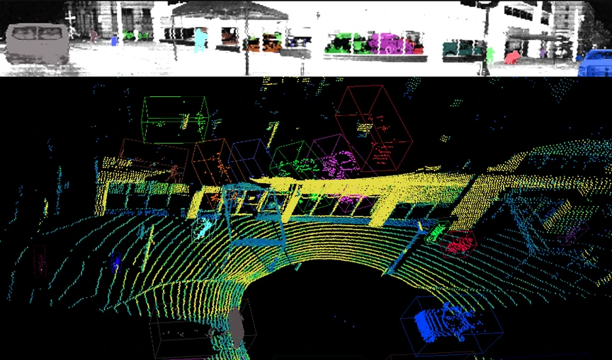 Notice the window frames of this car dealership are excluded from the vehicle masks automatically.