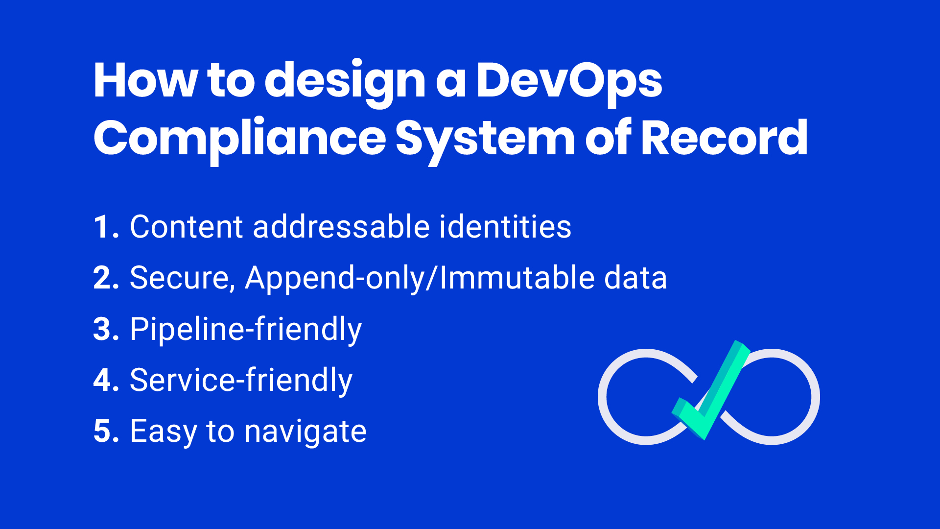 How to design a DevOps Compliance System of Record list merkely