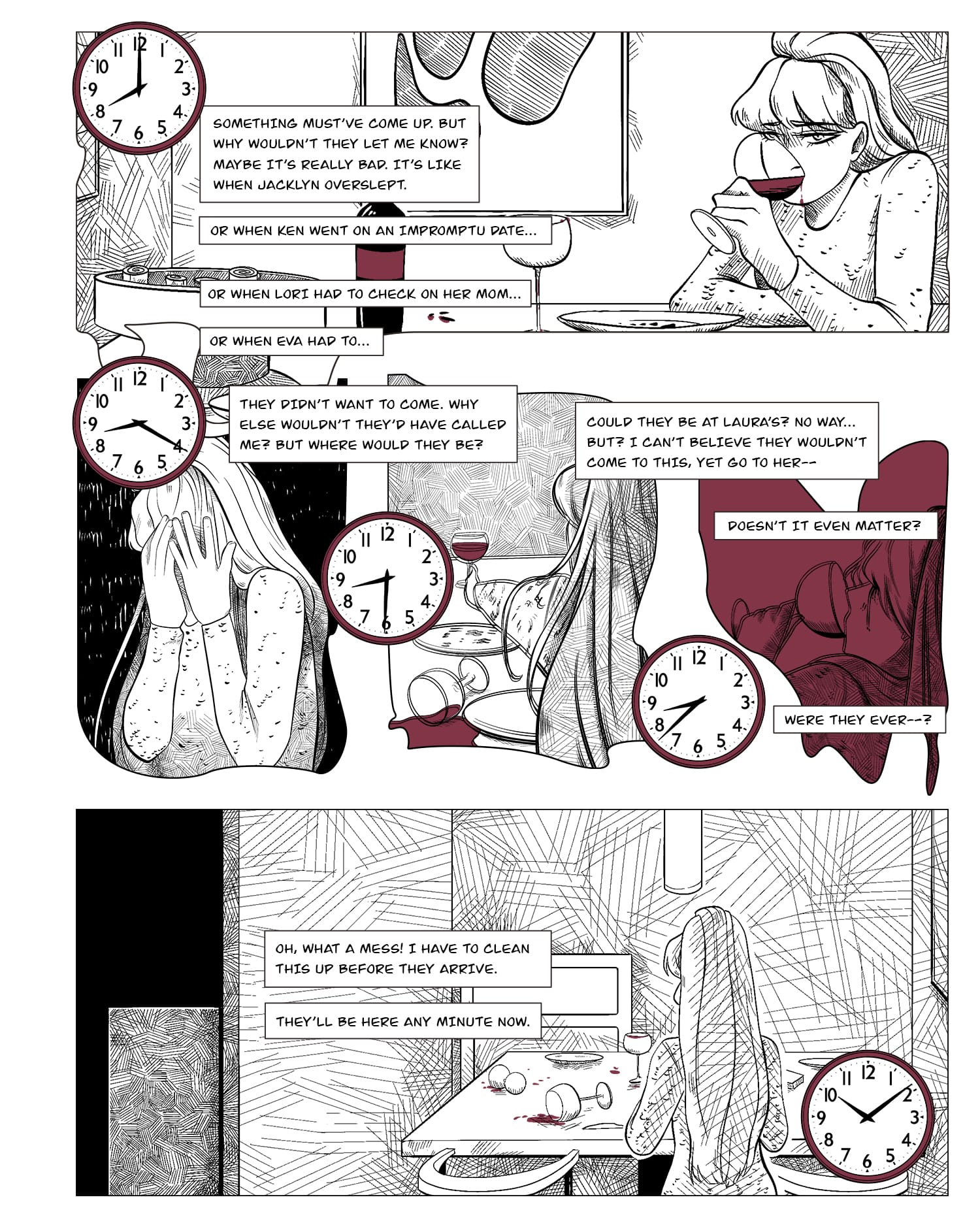 Page two, Practice in Futility short story comic, Alina Sandu Richmond, Vancouver, BC, Canada