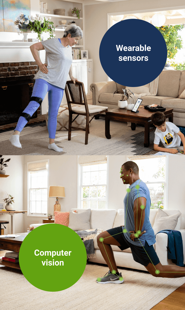 Wearable technology - Motion sensors for guided PT & Computer vision - Motion tracking for full body assessments