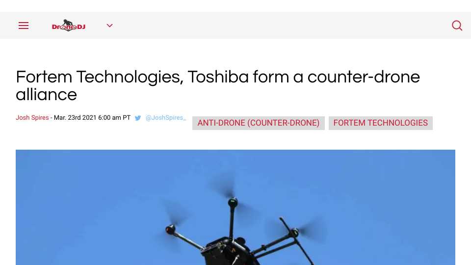 Fortem Technologies, Toshiba form a counter-drone alliance