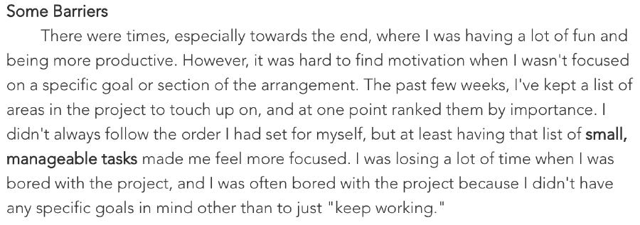An excerpt from Hector&rsquo;s blog discussing goal setting and creating checkpoints.
