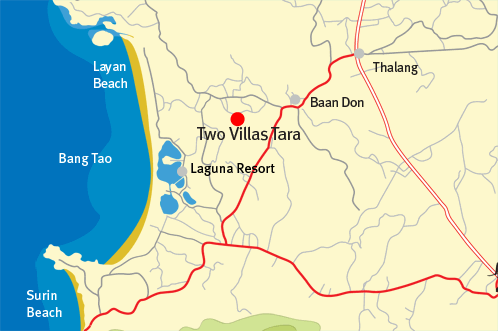 Two Villas Tara Phuket Map Local