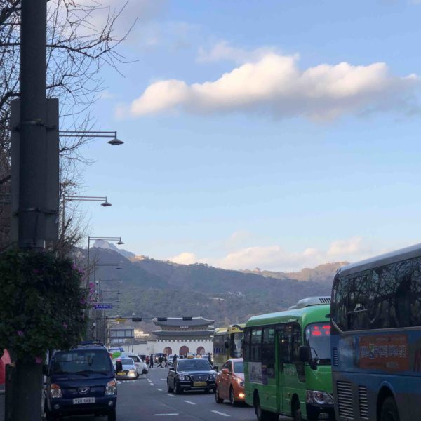 Seoul Gwangwamun With Bus Traffic