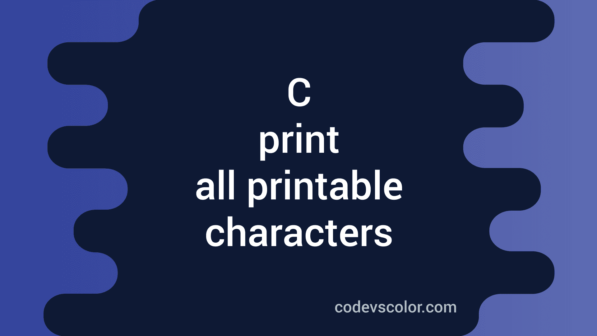 What Are Non Printable Characters In C