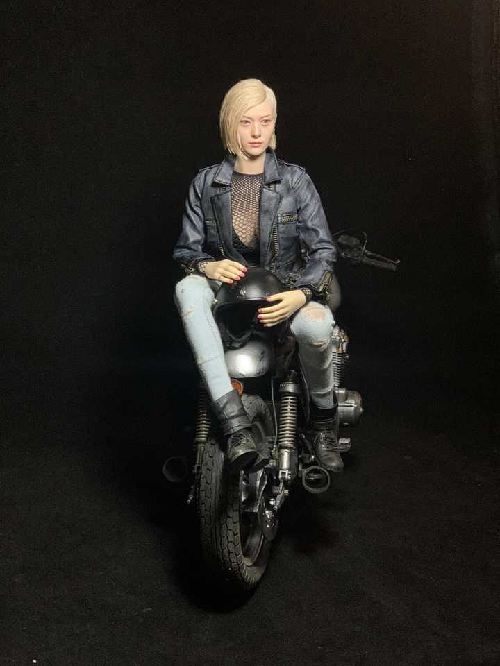 Cool Girl With Motorcycle