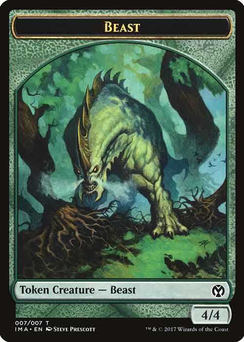 4/4 Green Beast Creature Token | MTG.onl Tokens