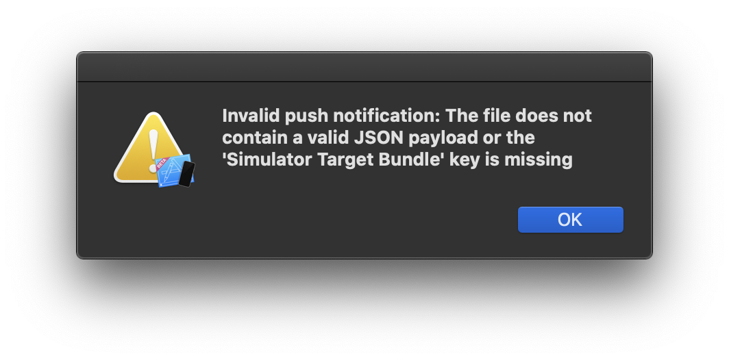 Missing Simulator Target Bundle error