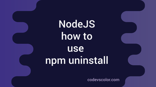 uninstall npm