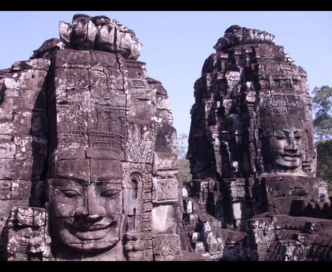 Cambodia Bayon Faces 4