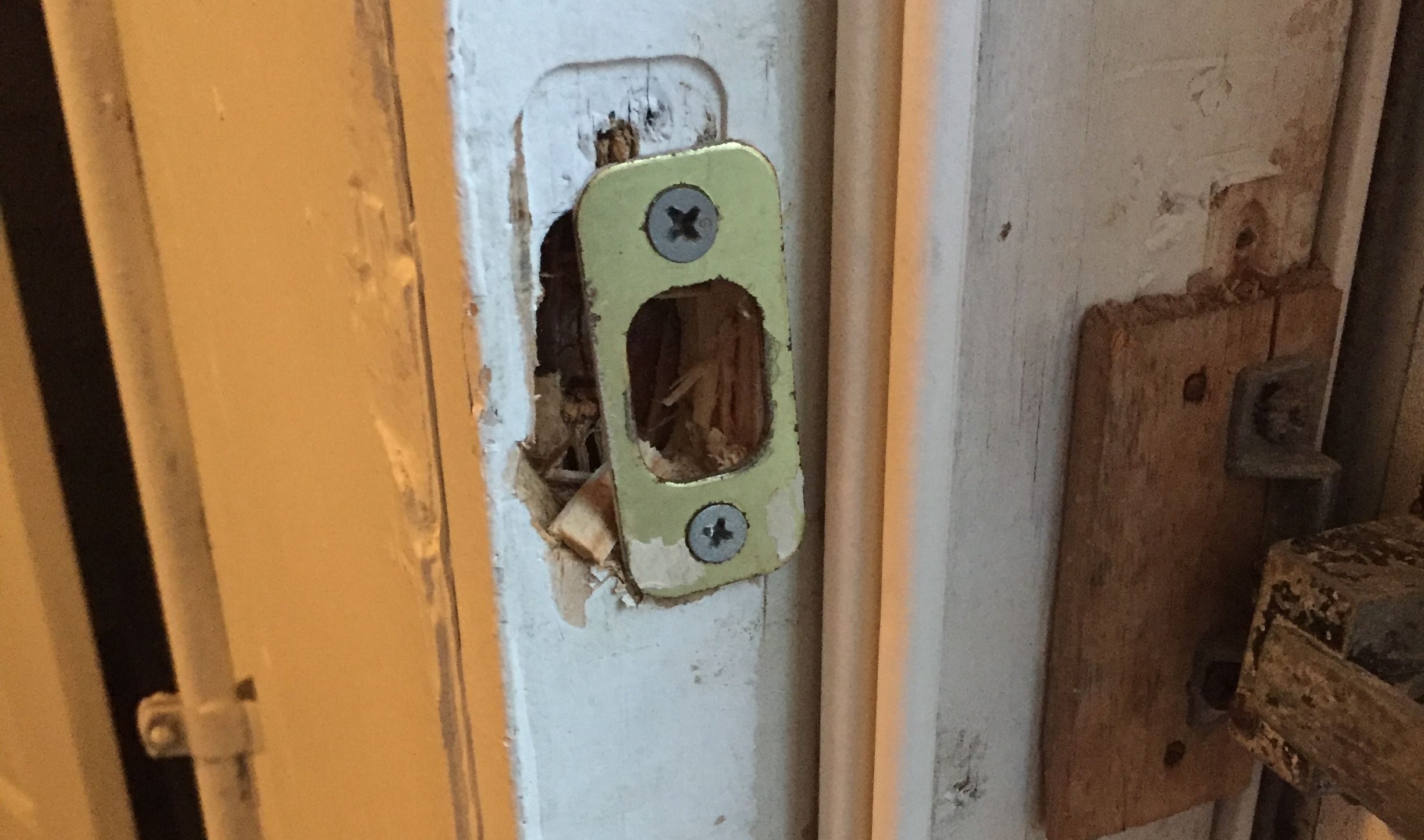 The broken lock to our home