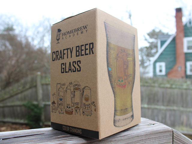 Crafty Beer Glass from Homebrew Academy, made for drinking pints