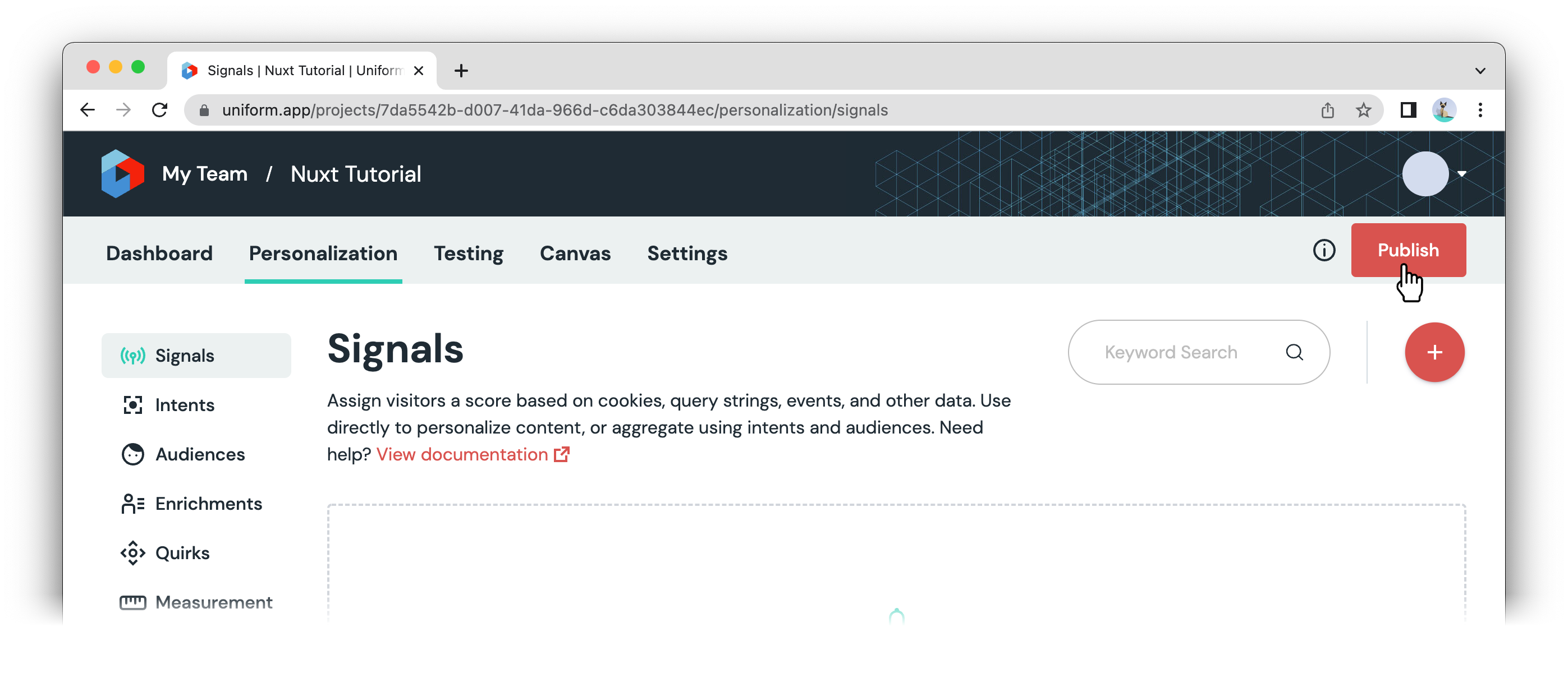 Publish manifest