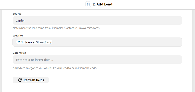 customize lead details to send to wise agent