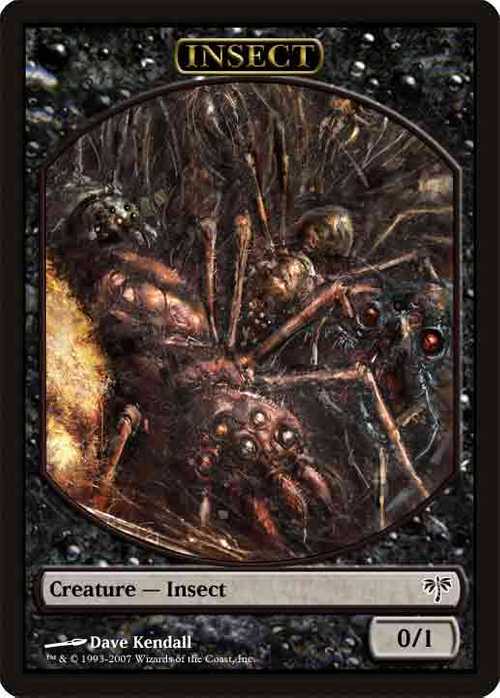 0 1 Black Insect Creature Token MTG onl Tokens
