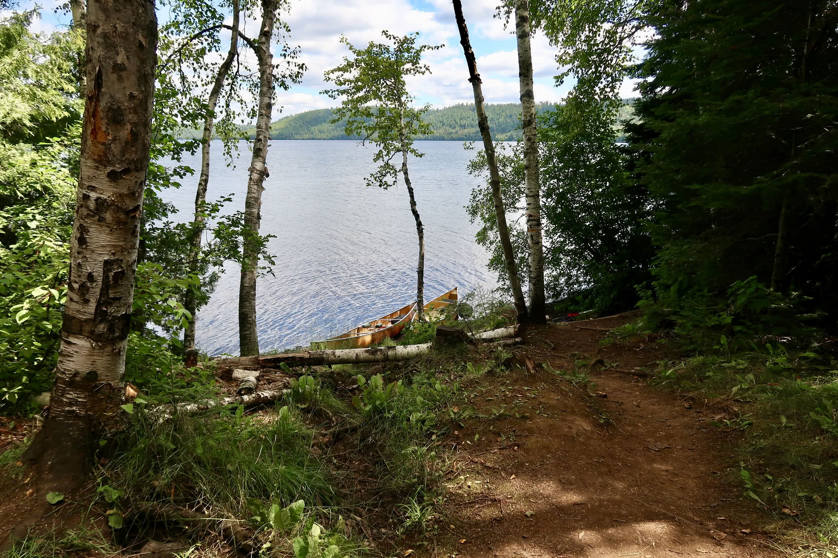 Views from the top of our campsite at Rose Lake