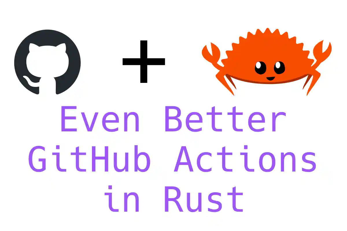 The GitHub Octocat logo (a cat with octopus tentacles), followed by a plus symbol, followed by Ferris, the Rust mascot (a happy orange crab).