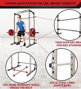 image Fitness Reality Squat Rack Power Cage with | Optional Lat Pulldown  Leg Holdown Attachment | Squat a