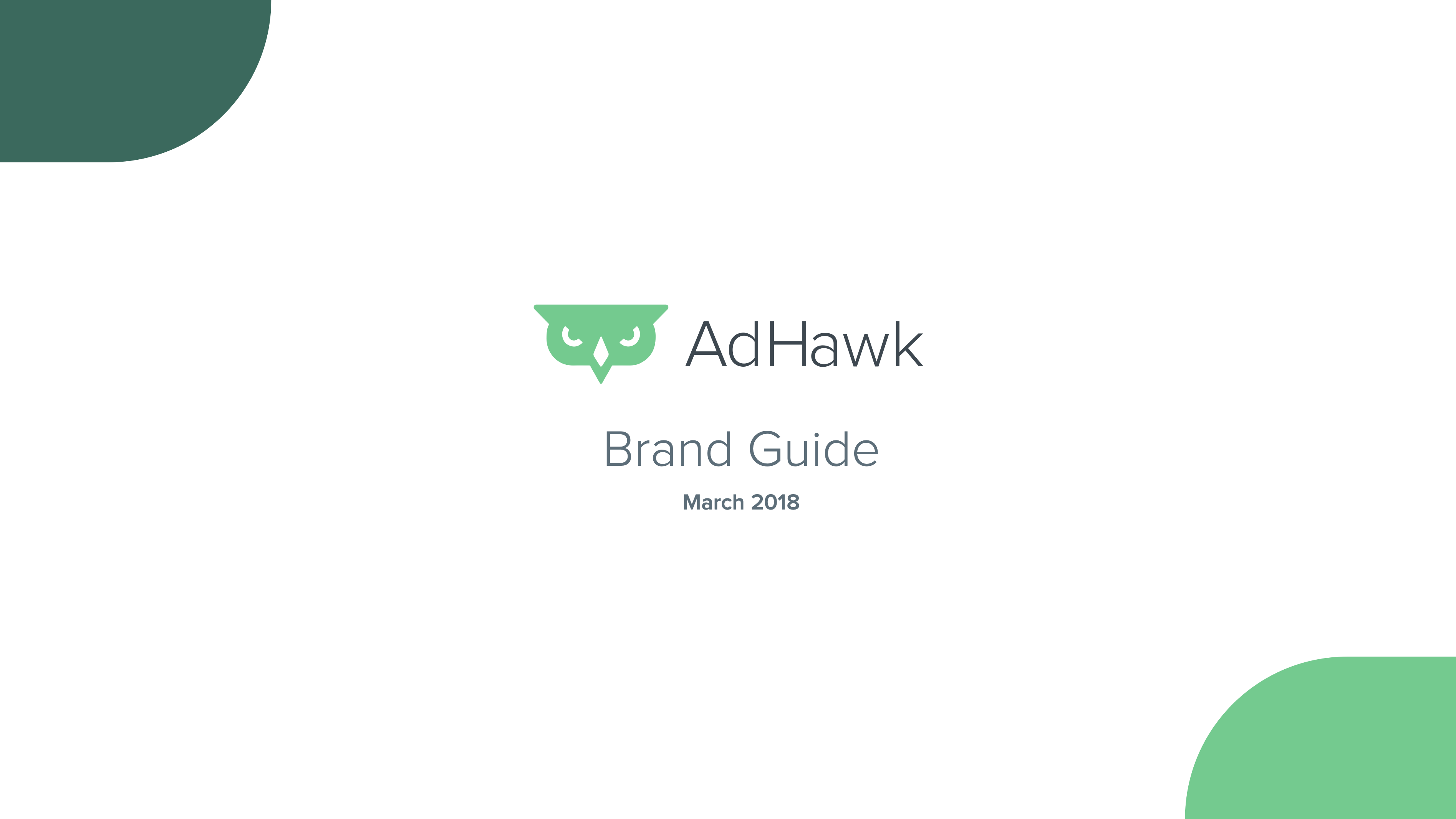 AdHawk Brand Guidelines Title Slide