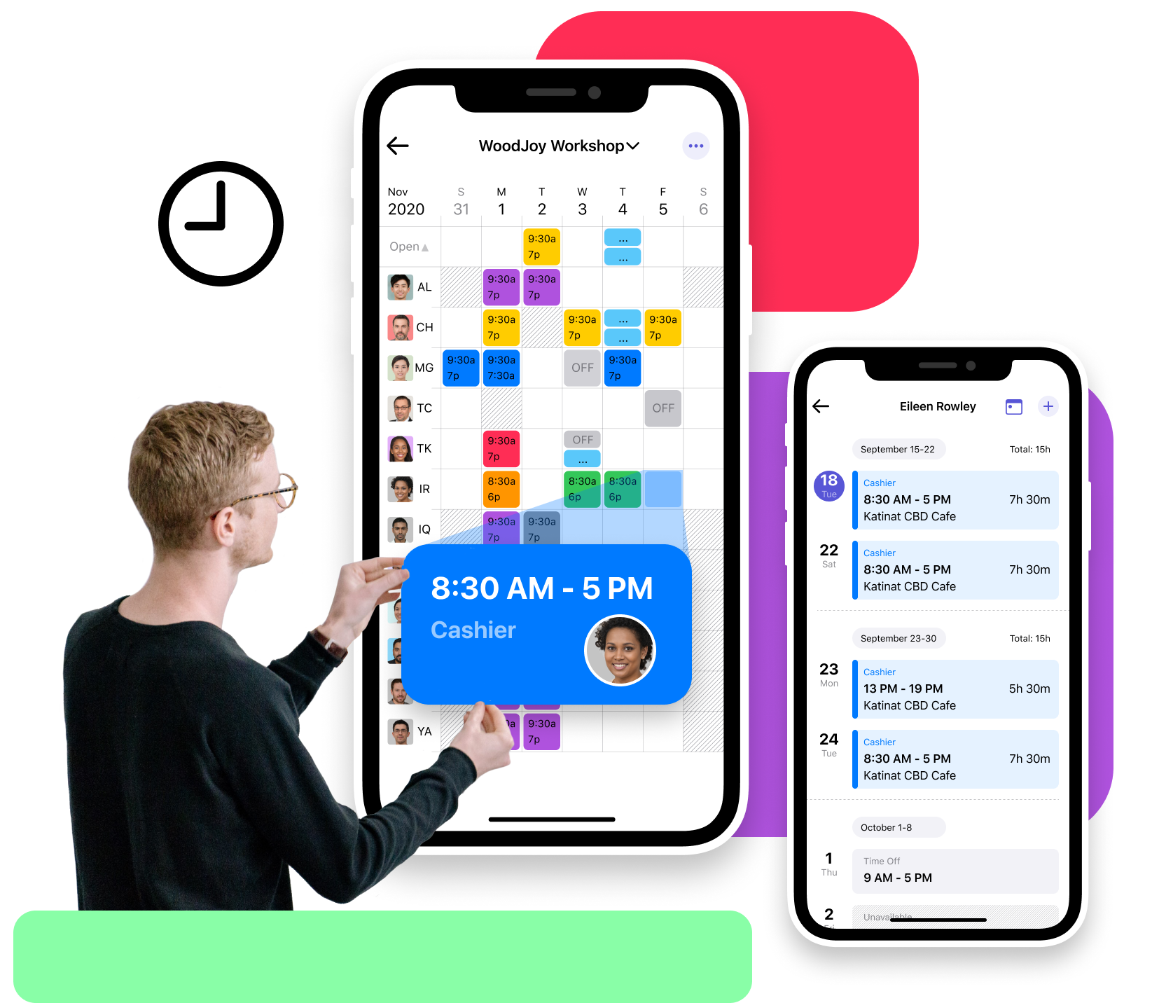 Free scheduling and shifts planning mobile app
