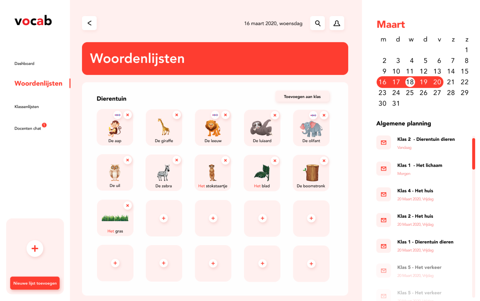 CMS woordenlijst toevoegen.