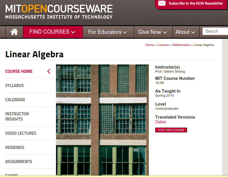 Linear Algebra - MIT