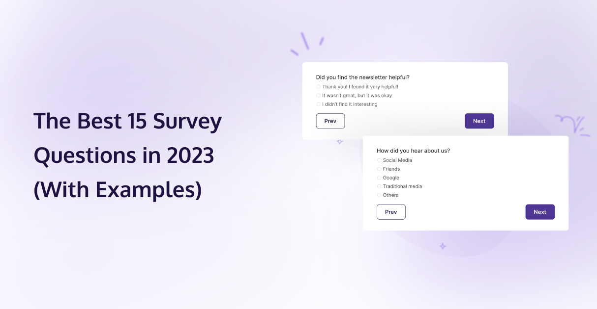 Cover image for the blog, "The Best Survey Questions in 2023"