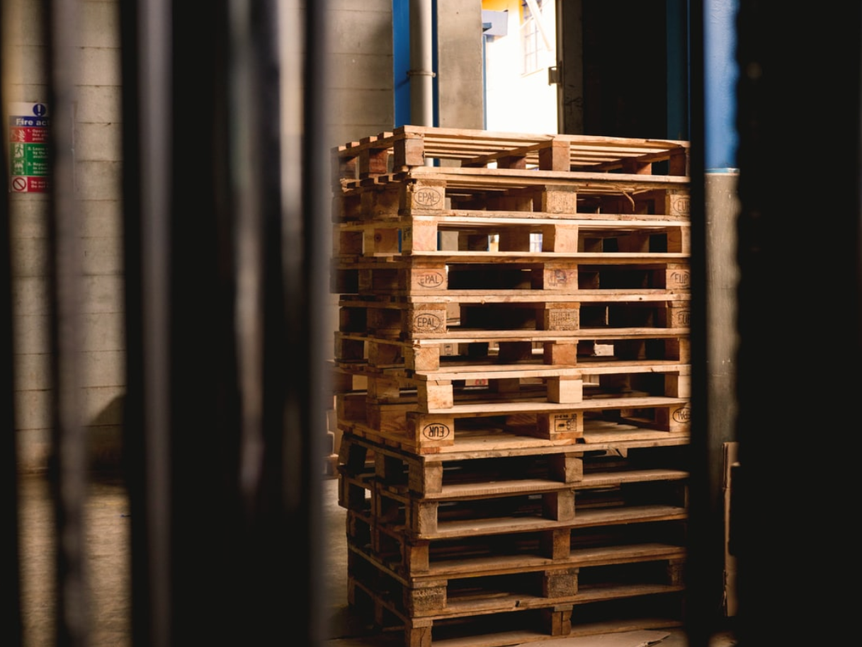 Stack of wood pallets