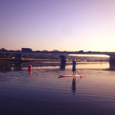 Paddleboarding on the Hamble River