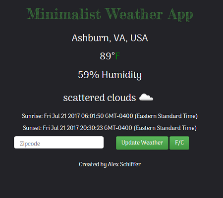 Minimalist Weather App Thumbnail