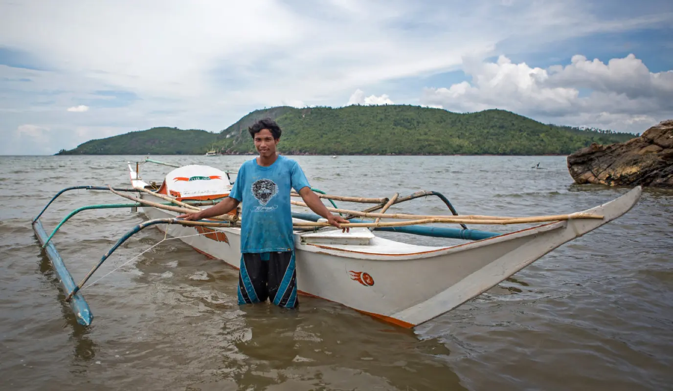 Nolito Dela Cruz and his family lost their home and boat during Typhoon Haiyan. They received a new boat from Concern Worldwide in order to rebuild and continue their livelihood of fishing