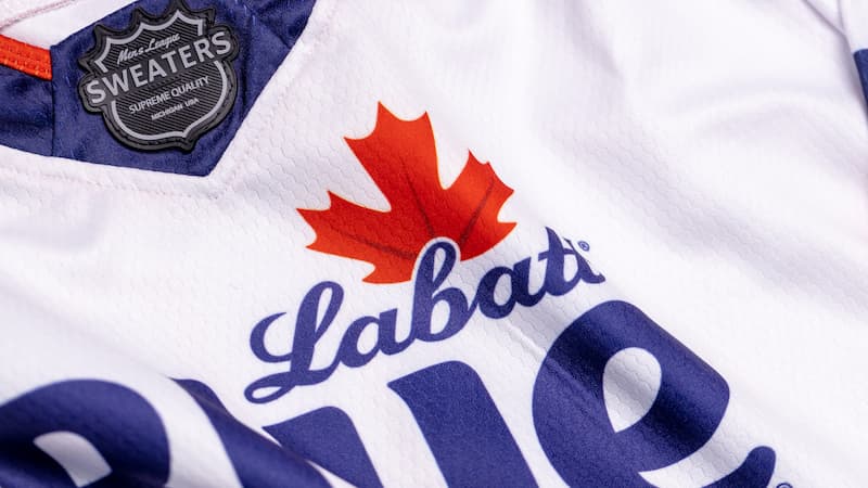 photo of a Labatt branded Men's League Sweater jersey