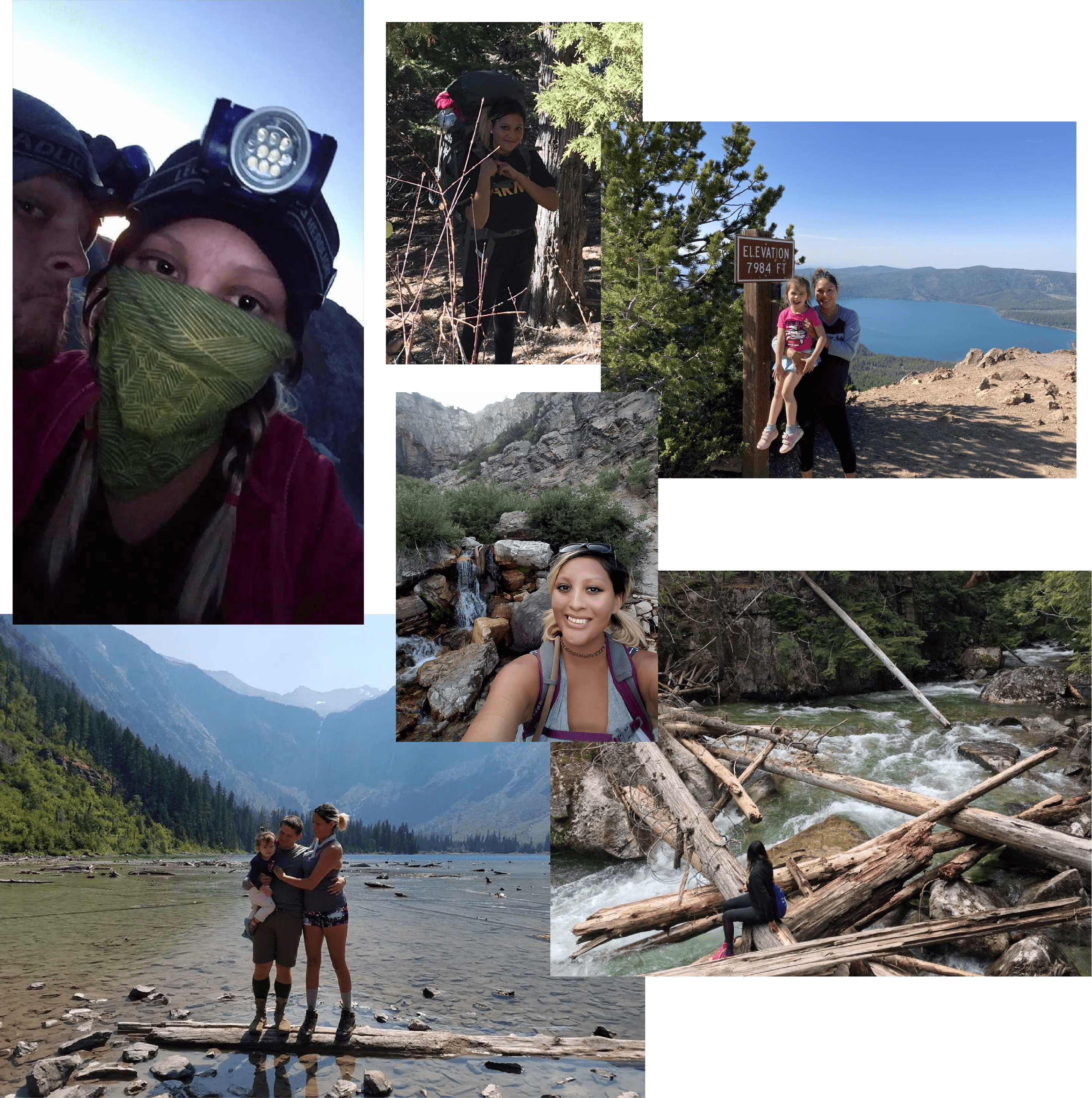 photo collage of me hiking