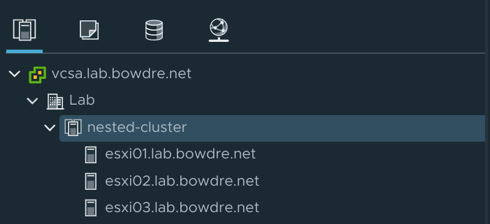 New nested hosts added to a cluster