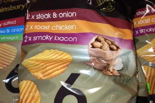 image from Sainsburys Meaty Ridges crisps