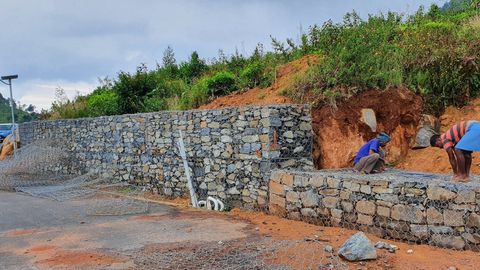Gabion wall at Hill valley enclave