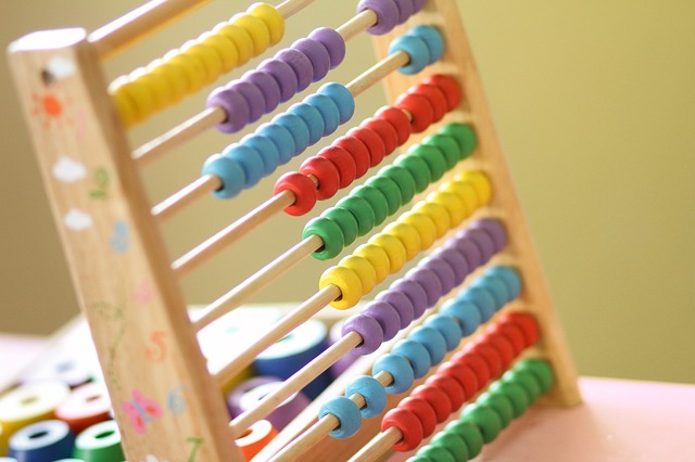 Colorful childrens' abacus